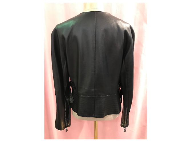 Chloé Lederjacke aus Lammfell schwarz - Ansicht 2