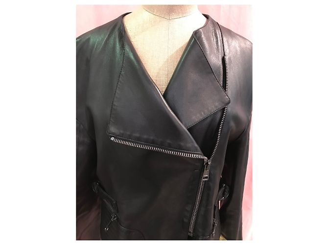 Chloé Lederjacke aus Lammfell schwarz - Ansicht 3
