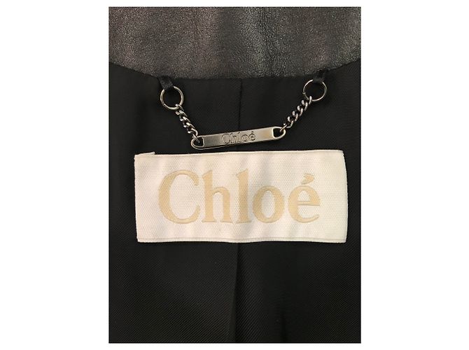Chloé Lederjacke aus Lammfell schwarz - Ansicht 5