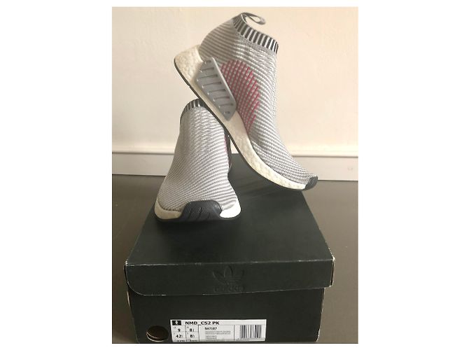 Adidas NMD slip-on grigio taglia 42 2/3 Nero Rosa Bianco - vista 2