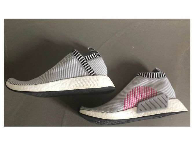 Adidas NMD slip-on grigio taglia 42 2/3 Nero Rosa Bianco - vista 4