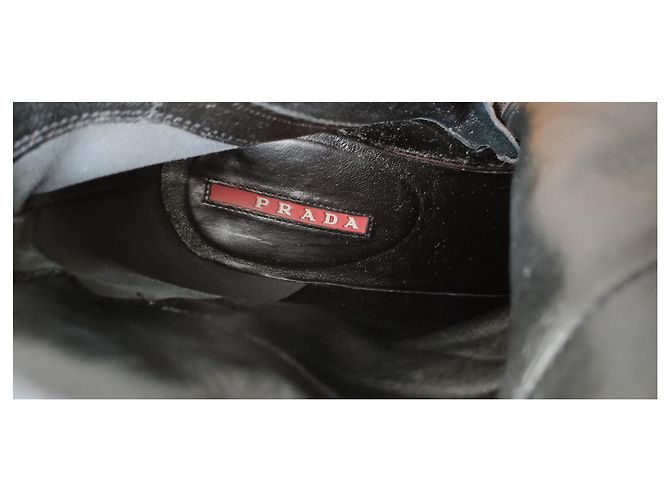 BOTAS DE CUÑA PRADA BROWN ANTE Castaño - vista 6