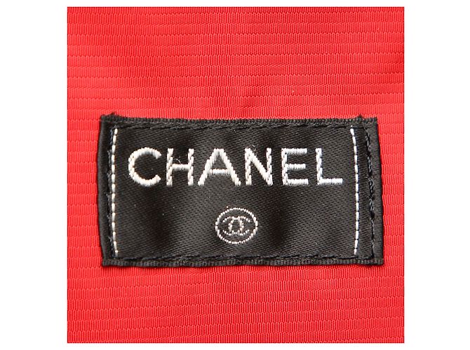 Custodia per laptop in nylon nera Old Travel Line Chanel Nero Bianco - vista 6
