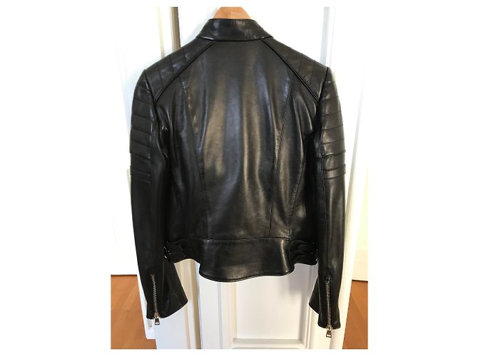 Gucci Bikerjacke aus schwarzem Lammfell - Ansicht 5