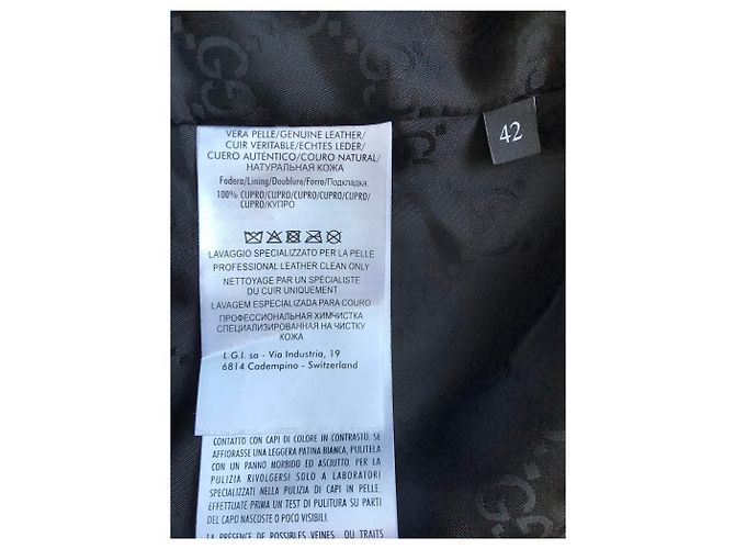 Gucci Bikerjacke aus schwarzem Lammfell - Ansicht 7
