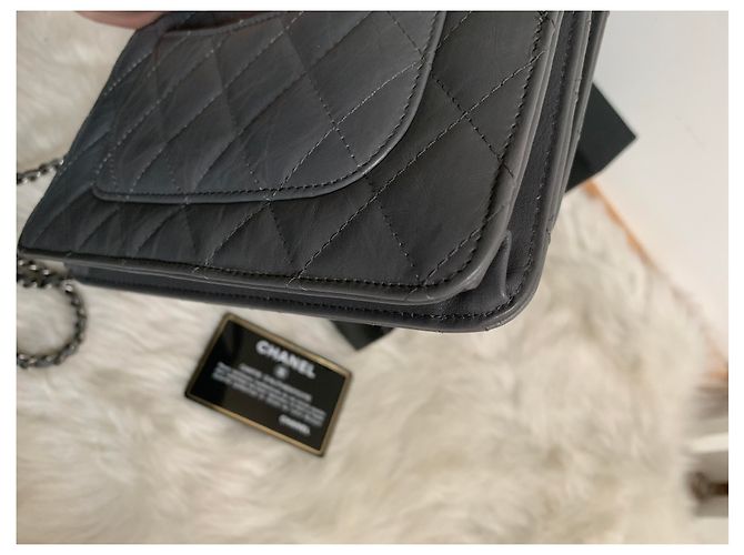 Chanel Wallet on Chain Lambskin Grau - Ansicht 11