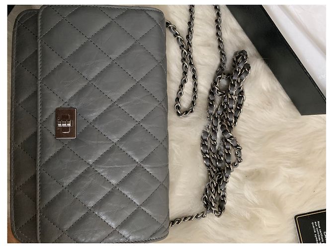 Chanel Wallet on Chain Lambskin Grau - Ansicht 12
