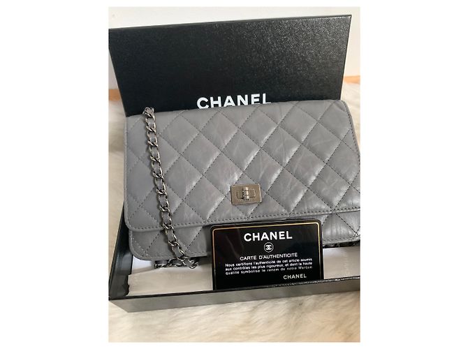 Chanel Wallet on Chain Lambskin Grau - Ansicht 3