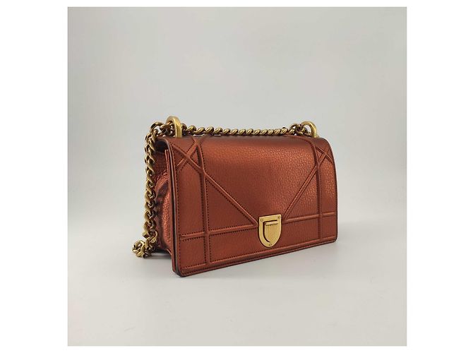 DIOR, Borsa a tracolla Diorama in pelle Rame - vista 2