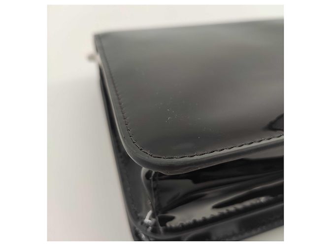 Fendi, Borsa a tracolla Kaligraphy in vernice Nero - vista 6