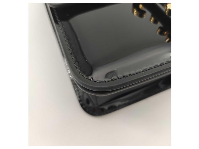 Fendi, Borsa a tracolla Kaligraphy in vernice Nero - vista 8