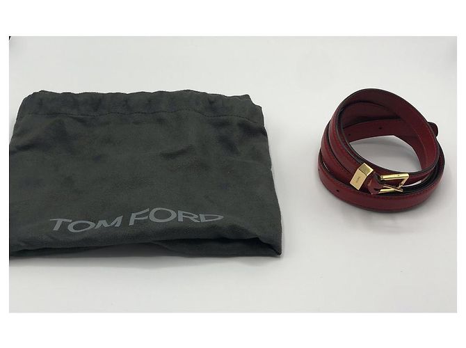Pochette Tom Ford Natalia in pelle rossa Rosso - vista 4