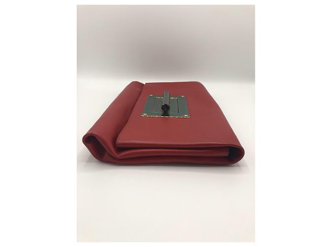 Pochette Tom Ford Natalia in pelle rossa Rosso - vista 5