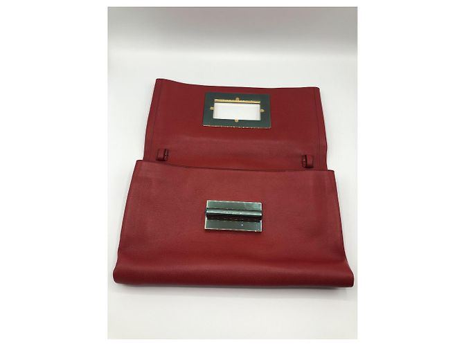 Pochette Tom Ford Natalia in pelle rossa Rosso - vista 7