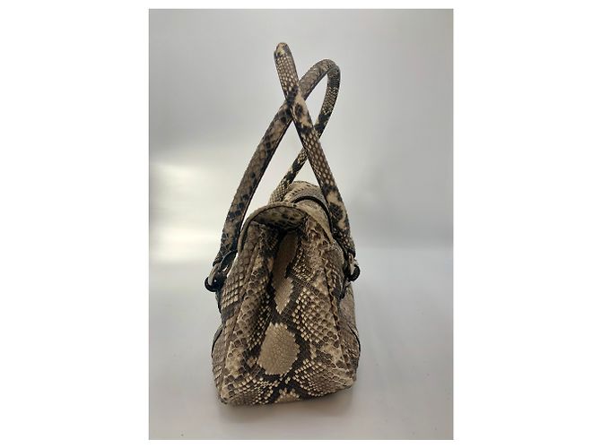 Bolsa de ombro Christian Dior em python bege Multicor - vista 2