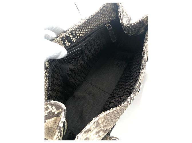 Bolsa de ombro Christian Dior em python bege Multicor - vista 6