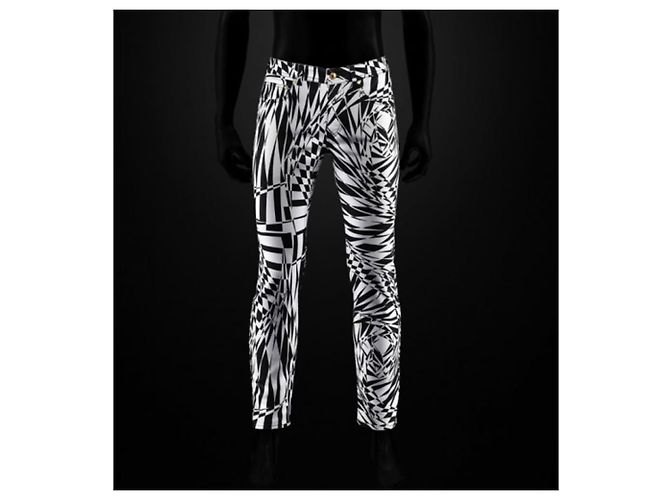 Jeans stampati in bianco e nero Opal Versace For H&M - vista 10
