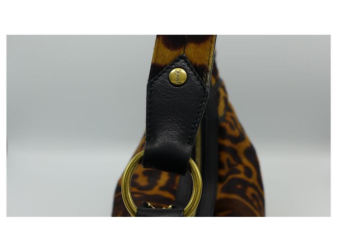 Borsa a tracolla Yves Saint Laurent Leopardata in Pelle Pony Hair - vista 3