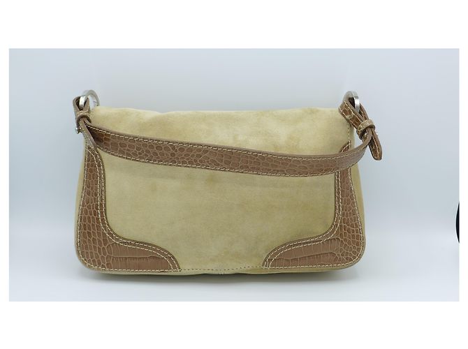 Borsa a tracolla Valentino Garavani in camoscio beige - vista 2
