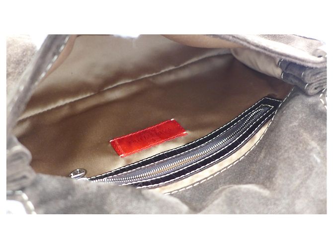 Borsa a tracolla Valentino Garavani in camoscio beige - vista 5