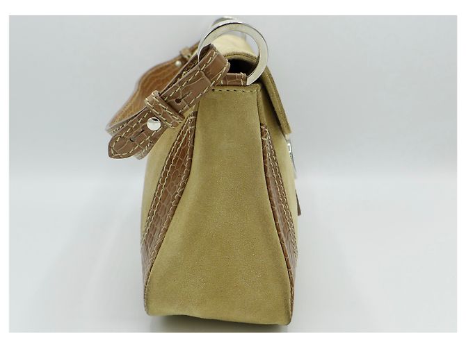 Borsa a tracolla Valentino Garavani in camoscio beige - vista 7