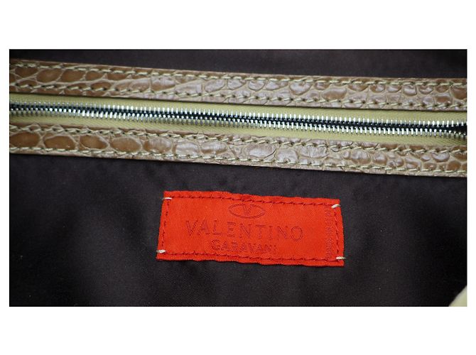 Borsa a tracolla Valentino Garavani in camoscio beige - vista 9