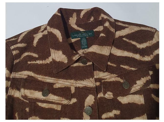 Chaqueta Ralph Lauren Lauren Jeans Marrón Algodón Castaño Multicolor - vista 4