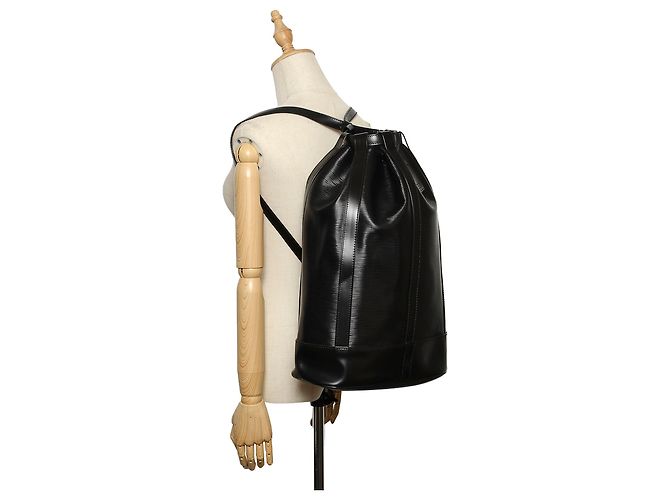 Louis Vuitton Black Epi Randonnee GM Schwarz - Ansicht 9