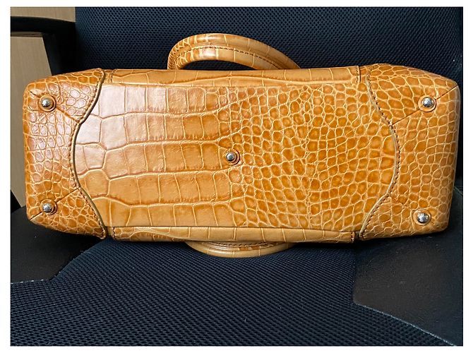 Borsa a mano Lancel Adjani in pelle gialla Giallo - vista 2