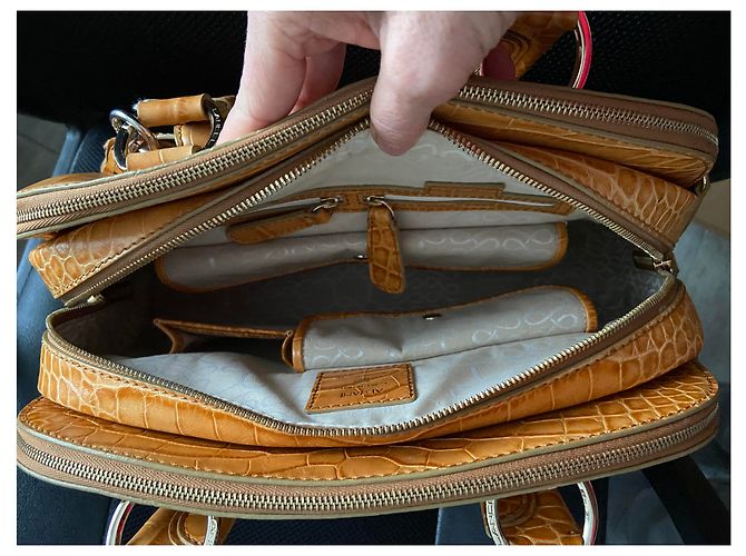 Borsa a mano Lancel Adjani in pelle gialla Giallo - vista 5