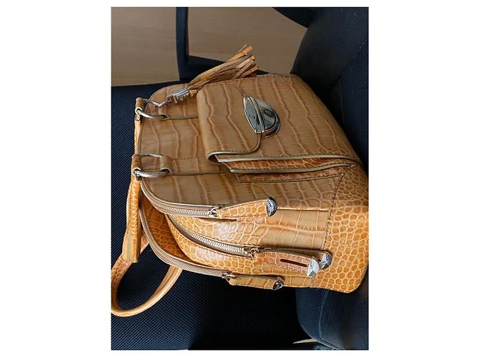 Borsa a mano Lancel Adjani in pelle gialla Giallo - vista 6