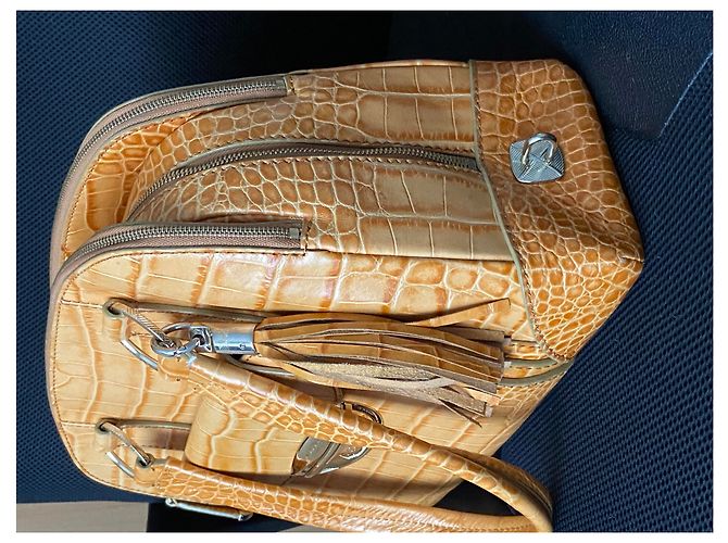 Borsa a mano Lancel Adjani in pelle gialla Giallo - vista 7