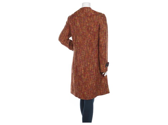 Marc Cain Tweed Coat Multi Color Wool Size M Multiple colors - view 2