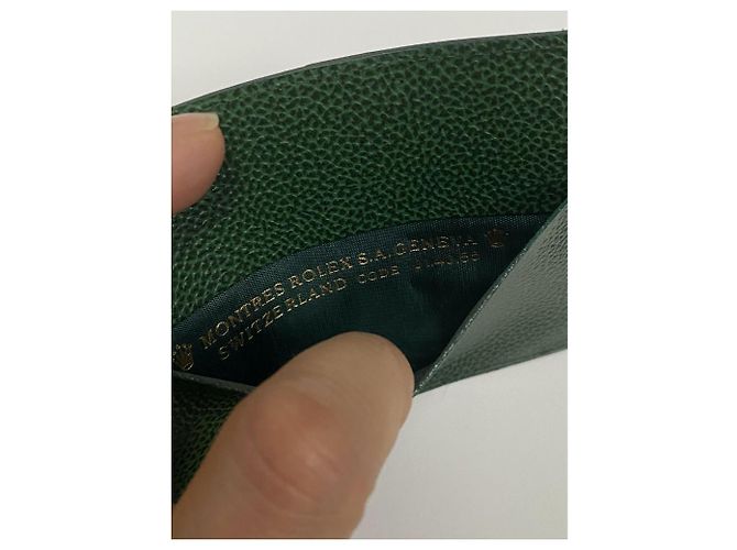 ROLEX GREEN LEATHER CARD HOLDER - view 5