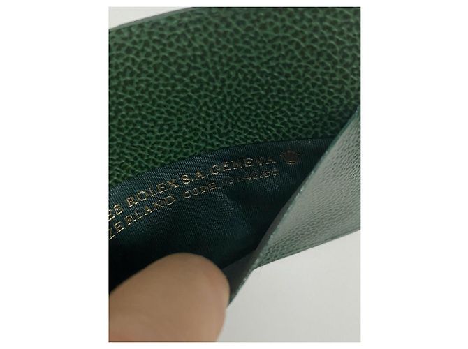 ROLEX GREEN LEATHER CARD HOLDER - view 6