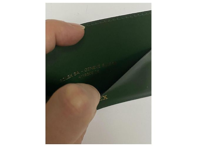ROLEX GREEN LEATHER CARD HOLDER - view 5
