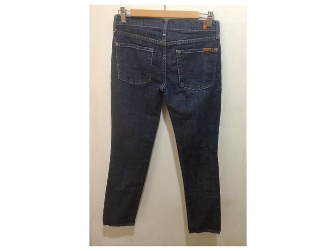 7 For All Mankind Tobillera Roxanne con adorno cuadrado Azul - vista 3