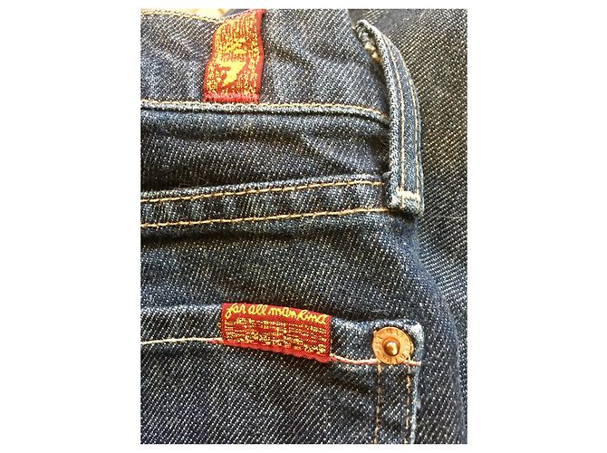 7 For All Mankind Tobillera Roxanne con adorno cuadrado Azul - vista 5