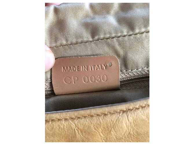Borsa Dior Malice beige in pelle - vista 10