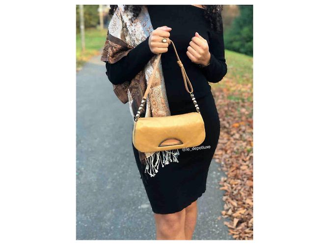 Borsa Dior Malice beige in pelle - vista 13