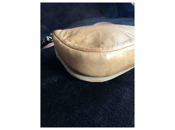 Borsa Dior Malice beige in pelle - vista 3