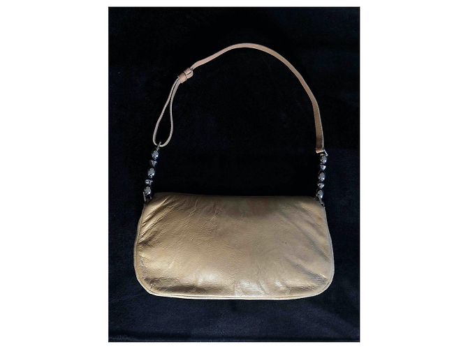 Borsa Dior Malice beige in pelle - vista 6