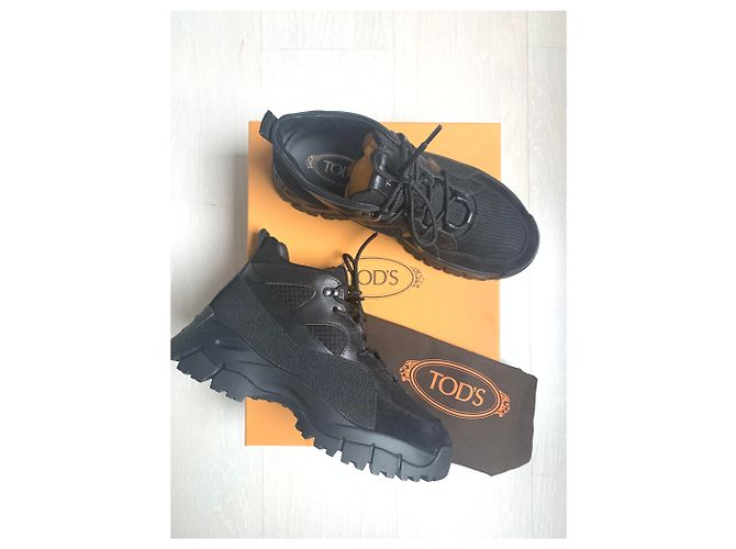 Tod's High Mountain Shoes Size 40/41 Nero - vista 2