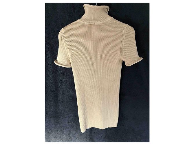 Top Dior in cotone beige - vista 2