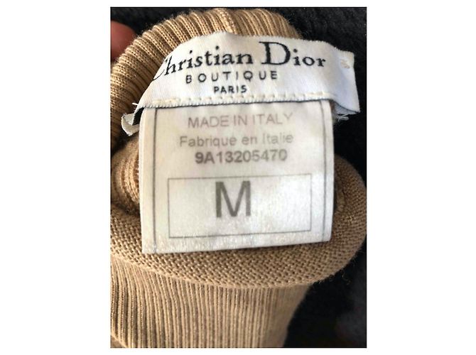 Top Dior in cotone beige - vista 3