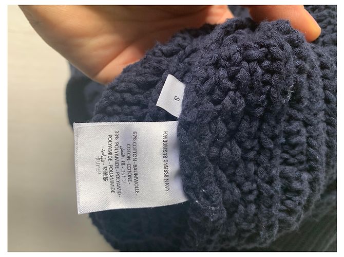 JW Anderson übergroßer Pullover Dunkelblau - Ansicht 4