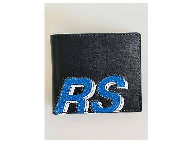 Michael Kors Leather Billfold Wallet Black Blue - view 7