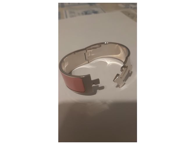 Hermès Clic H Armband rosa Metall Pink - Ansicht 3