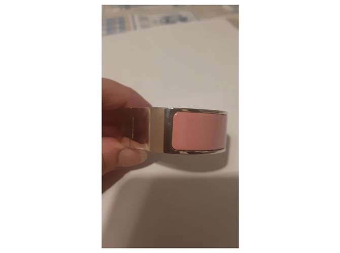 Hermès Clic H Armband rosa Metall Pink - Ansicht 4