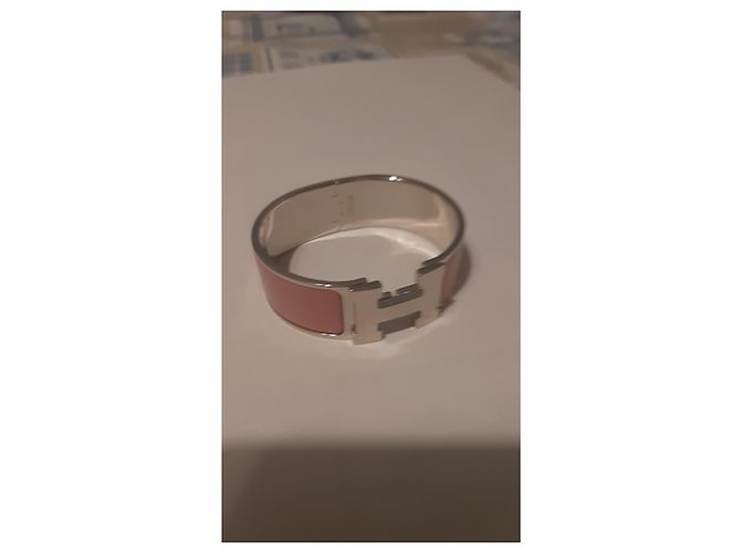 Hermès Clic H Armband rosa Metall Pink - Ansicht 6